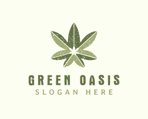 Green Herbal Marijuana logo design