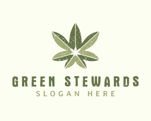 Green Herbal Marijuana logo design