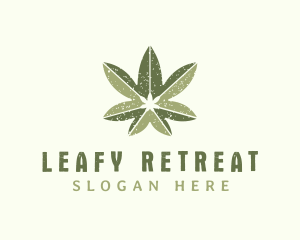 Green Herbal Marijuana logo design