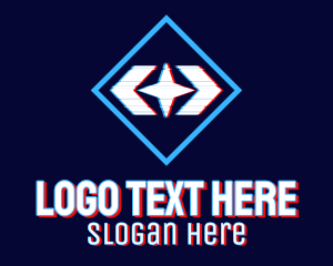 Gaming - Static Motion Star Glitch logo design