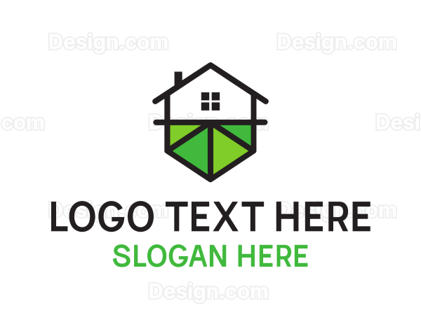 Minimalist Hexagon House Logo