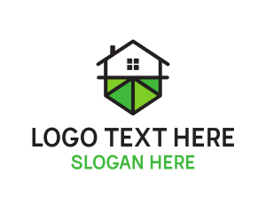 Minimalist Hexagon House logo