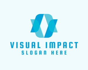 Digital Startup Letter V logo design