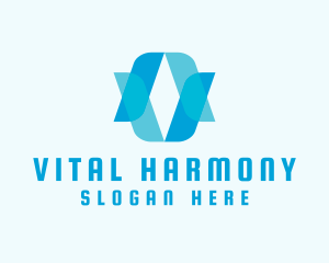 Digital Startup Letter V logo design