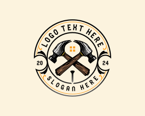  Hammer Carpentry Nail logo