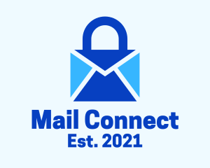 Mail Envelope Lock  logo design