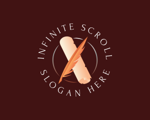Quill Feather Scroll logo