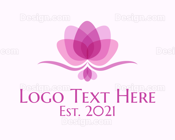 Feminine Lotus Flower Logo