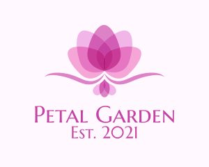 Feminine Lotus Flower logo design