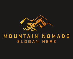 Gradient Mountain Machinery logo design