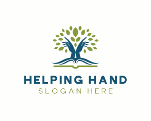 Hand Tree Book logo design