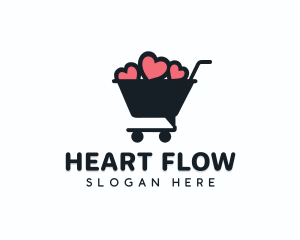 Shopping Cart Hearts logo