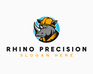 Rhino Builder Contractor logo design