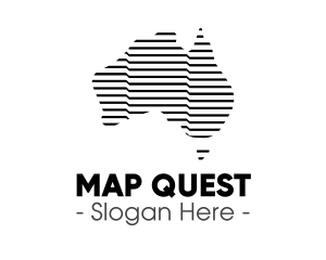 Australia Map Network logo design