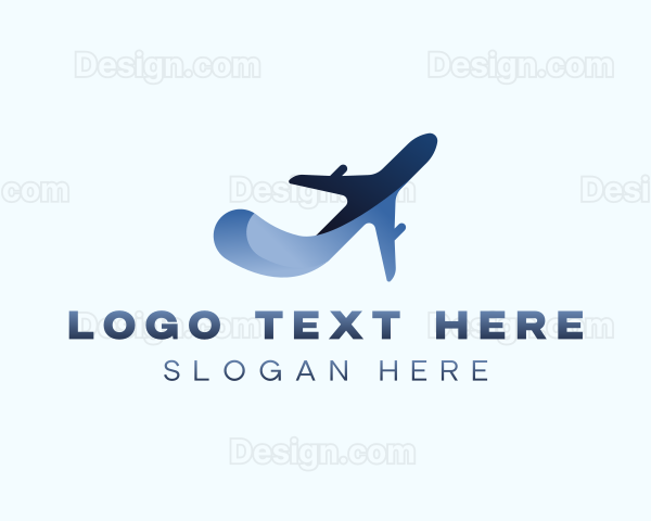 Courier Plane Delivery Logo