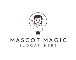 Medical Female Doctor Mascot logo design