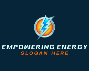 Energy Lightning Charge logo design