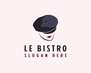 French Woman Beret  logo