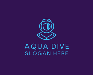 Deep Sea Diver Helmet logo design
