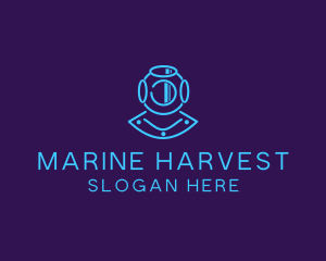 Deep Sea Diver Helmet logo design