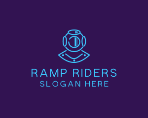 Deep Sea Diver Helmet logo design