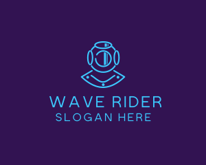 Deep Sea Diver Helmet logo design