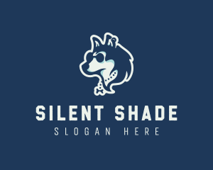 Husky Pet Dog  logo design