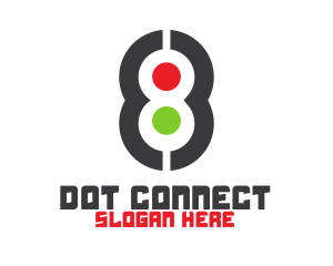 Modern Dot Number 8 logo