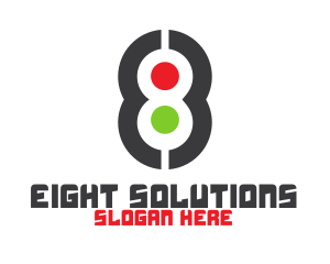Modern Dot Number 8 logo
