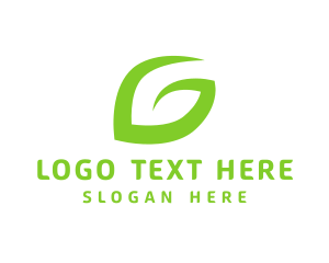 Herbal Leaf Letter G logo