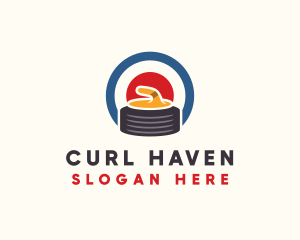 Curling Stone Sport logo design