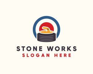 Curling Stone Sport logo design