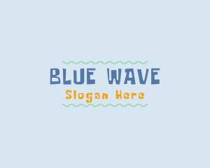 Playful Summer Waves logo design