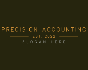 Thin Professional Accounting logo design