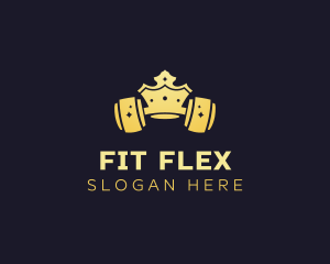 Royal Crown Dumbbell logo design