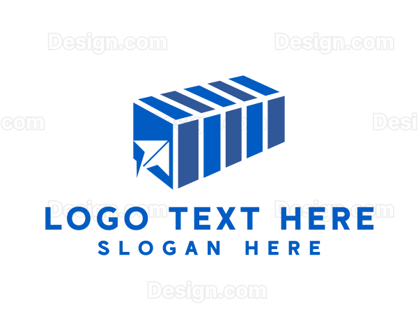 Logistics Arrow Cargo Container Logo