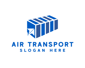 Logistics Arrow Cargo Container logo design