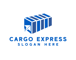 Logistics Arrow Cargo Container logo design