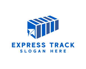 Logistics Arrow Cargo Container logo design