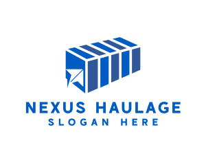 Logistics Arrow Cargo Container logo design