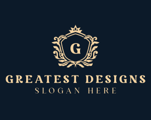 Crown Shield Crest logo design