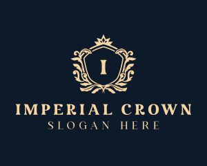 Crown Shield Crest logo design