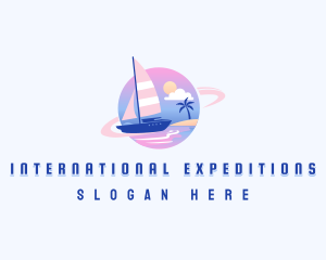 Beach Yacht Travel logo design