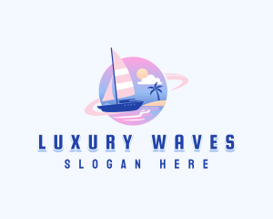 Beach Yacht Travel logo design