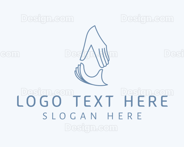 Massage Droplet Hands Logo