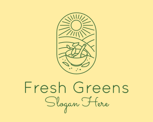 Sunny Salad Field logo design