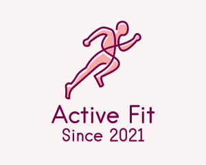 Monoline Running Athlete logo