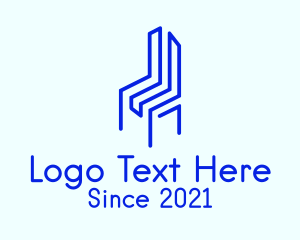 Blue Geometric Chair logo
