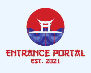 Japanese Shrine Temple  logo design