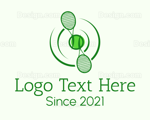 Tennis Racket Ball Logo